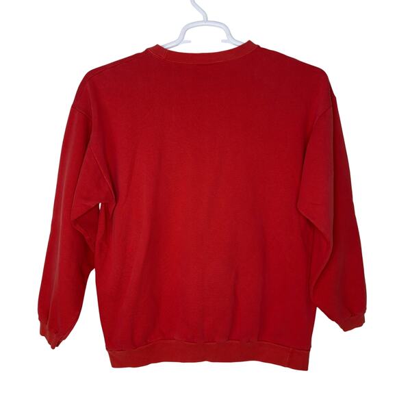 Vintage Guess Georges Marciano Women's Large Red Sweatshirt Crewneck Logo 90s - Picture 2 of 9